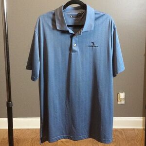 XL Pebble Beach Gray Blue Polo Shirt